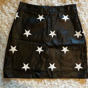 nasty gal star leather skirt